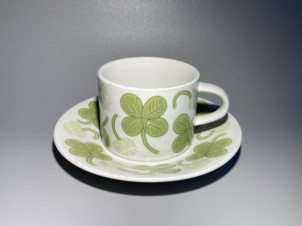 Apila tea cup 2,5dl with saucer 17cm plate - Birger Kaipiainen 1970 Arabia Finland