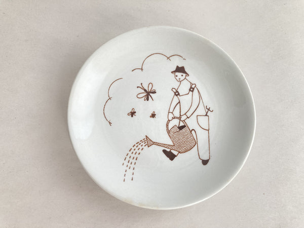 Mid Century wall plate Gardener - Puutarhuri Arabia