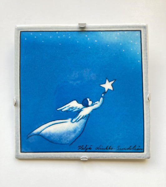 Heljä Liukko-Sundström - Angel Plate 12x12cm from 2000 by Arabia