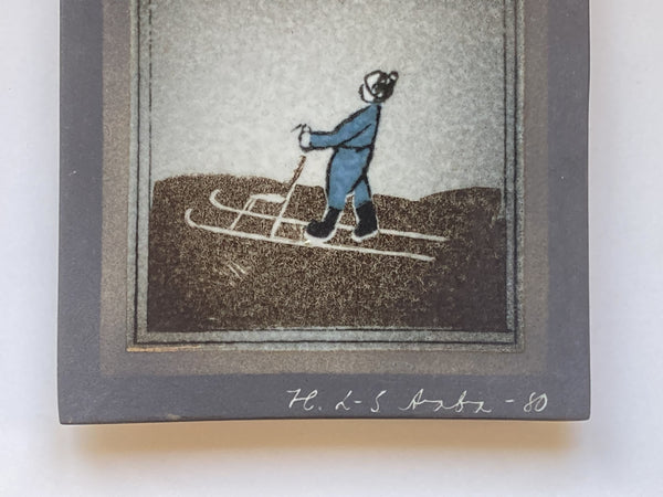 Heljä Liukko-Sundström - Boy and the Kicksledge Wall Plate from 1980 by Arabia