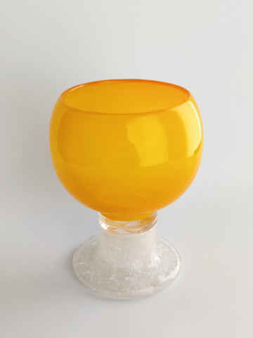 Kaj Franck - KF 539 Trophy large yellow Goblet - Pokaali - Nuutajärvi  Notsjö 1968-1971