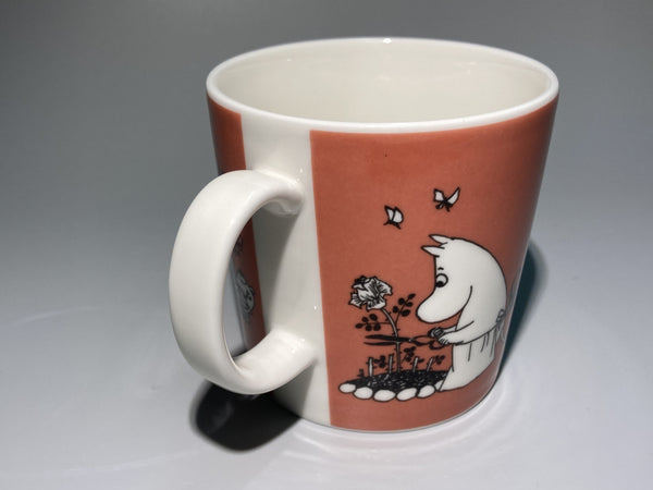 90's Moomin mug Dark Rose Moominmamma Arabia 1991-1996 WITH STICKER!