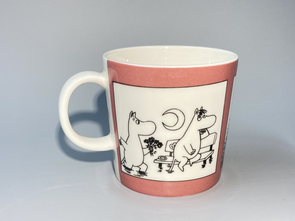 90's Moomin Mug Rose cartoon  Arabia 1990 –1993