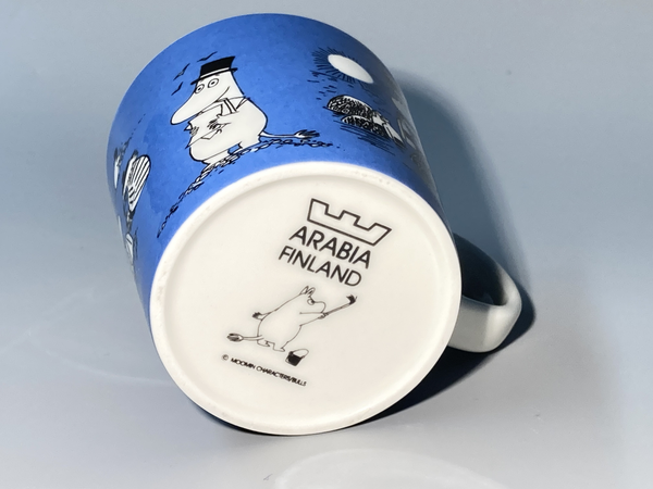 90's Moomin mug Dark Blue Moominpappa Arabia 1991 – 1999