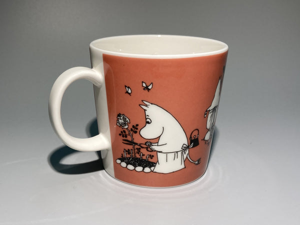 90's Moomin mug Dark Rose Moominmamma Arabia 1991-1996 WITH STICKER!