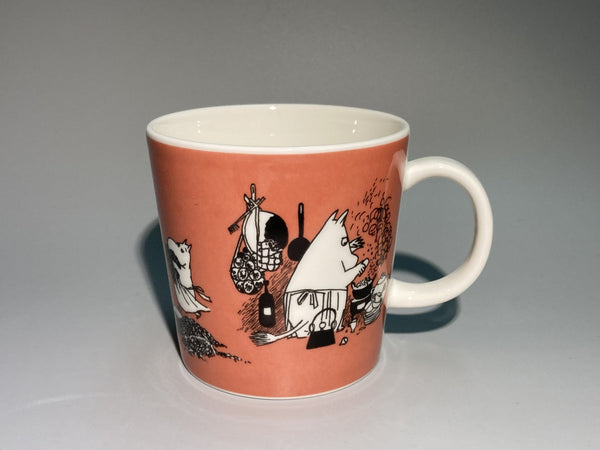 90's Moomin mug Dark Rose Moominmamma Arabia 1991-1996 WITH STICKER!