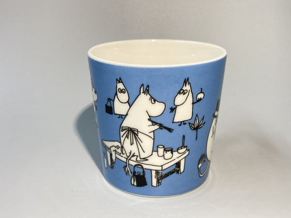 90's Moomin Mug blue Moomins painting Arabia 1990 –1996