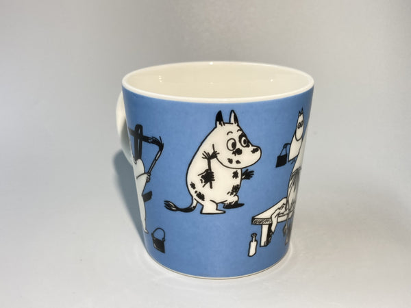 90's Moomin Mug blue Moomins painting Arabia 1990 –1996