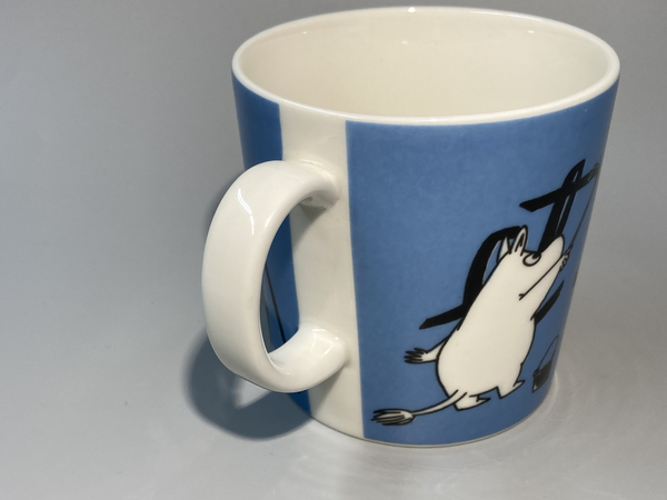 90's Moomin Mug blue Moomins painting Arabia 1990 –1996