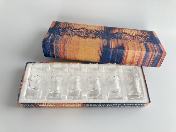 Tapio Wirkkala - Niva shot glasses in Gift Box, Iittala Vintage