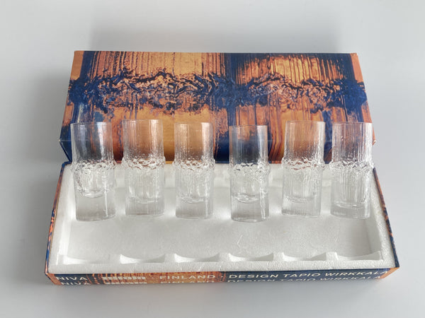 Tapio Wirkkala - Niva shot glasses in Gift Box, Iittala Vintage