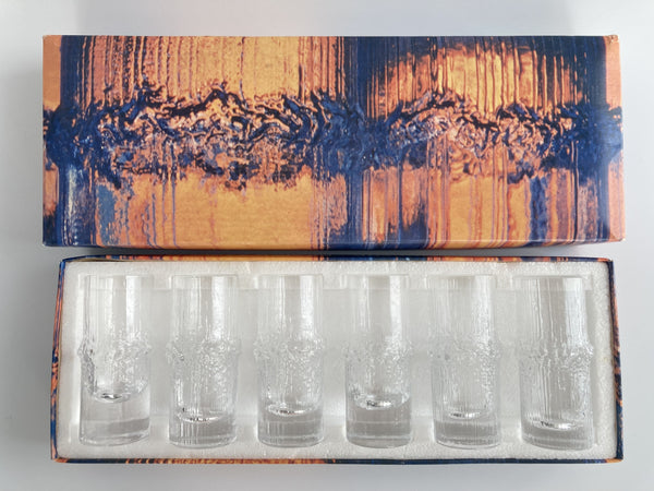 Tapio Wirkkala - Niva shot glasses in Gift Box, Iittala Vintage