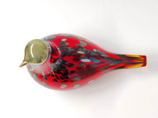 Ruby Bird - in ruby red glass by Oiva Toikka Nuutajärvi Finland